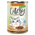 Catessy, Sparpaket Catessy Häppchen in Sauce oder Gelee 12 x 400 g - mit Kalb und Huhn in Sauce