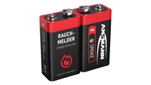 Ansmann, Alkaline 9V Block Rauchmelderbatterie - 2 Stück