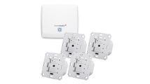 Homematic IP, Homematic IP Set Beschattung mit Access Point, 4x Rollladenaktor für Markenschalter