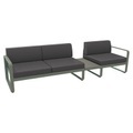 Bellevie Sofa / n° 1 B - L 275 cm - Stoff graphit - Fermob grau en metall/textil