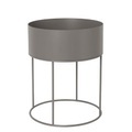 Ferm Living-Plant Box Round, Warm Grey