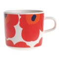 Marimekko-Unikko Kaffeetasse 200 ml, Weiss/Rot