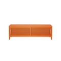 B2 Bas Perforé TV Möbel / 120 x H 51 cm - Griffe aus Eiche - Tolix orange en metall