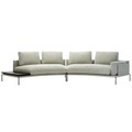 Noah Ecksofa / Veränderbar - 375 x 155 cm / Holzarmlehne links - Zanotta beige en textil