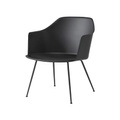 Rely HW101 Sessel LOUNGE / Recycling-Kunststoff & Stahlbeine - &tradition schwarz en plastikmaterial