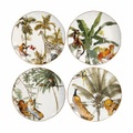 & klevering, Jungle Teller / 4er Set - Porzellan - & klevering bunt en keramik