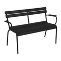Luxembourg Bank mit Rückenlehne / 2-Sitzer - L 131 cm - Fermob schwarz en metall