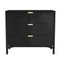 Marius Kommode / L 100 x H 90 cm - Hartô schwarz en holz