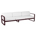 Bellevie Sofa 3 places / L 235 cm - Tissu blanc grisé - Fermob weiß/rot en metall/textil