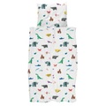 Paper Zoo Bettwäsche-Set für 1 Person / 140 x 200 cm - Snurk bunt en textil