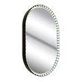 Vanity Oval S Wandleuchte / Spiegel - LED - H 48 cm - Le Deun schwarz en metall/glas