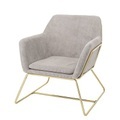 Gepolsterter Sessel Bass textil gold beige / Cordsamt - Bloomingville gold en textil