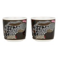 Marimekko, Rusakko Kaffeetasse / Ohne Henkel - 2er-Set - Marimekko braun en keramik
