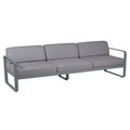Bellevie Sofa 3-Sitzer / L 235 cm - Bezug grau - Fermob grau en metall/textil