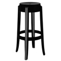Kartell-Charles Ghost Hocker L, Schwarz