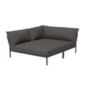 Level 2 Cozy Sofa / Weiche Rückenlehne & tiefe Sitzfläche - Eckmodul links - L 173,5 x T 139 cm - Houe grau en textil