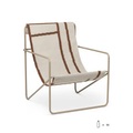Desert Sessel / Gestell beige Plastikflaschen-Recycling - Ferm Living weiß/beige en textil