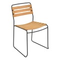 Fermob, Surprising Stapelbarer Stuhl / Holz & Metall - Fermob schwarz/holz natur en metall/holz