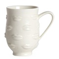 Jonathan Adler, Gala Becher / Münder als Relief-Motiv - Jonathan Adler weiß en keramik