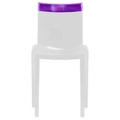 Stapelbarer Stuhl Hi Cut plastikmaterial weiß violett Gestell weiß lackiert - Kartell weiß en plastikmaterial