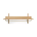 Sector Regal / L 87 x P 37 cm - Mit Kleiderstange - Ferm Living holz natur en holz