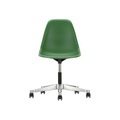 Stuhl mit Rollen RE PSCC - Eames Plastic Side Chair plastikmaterial grün / (1950) - Recycled - Vitra grün en plastikmaterial