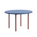 Two-Colour Runder Tisch / Ø 120 cm - MDF Valchromat® - Hay blau en holz