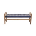Bloomingville, Salme Bank / Teakholz & Baumwollschnur - Bloomingville blau en textil