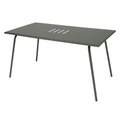 Monceau rechteckiger Tisch / 146 x 80 cm - für 6 Personen - Fermob grün/grau en metall