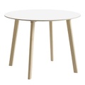 Copenhague CPH Deux 220 Runder Tisch / Ø 98 cm - Hay weiß/holz natur en holz
