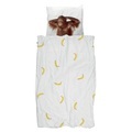 Banane & Singe Bettwäsche-Set für 1 Person / 140 x 200 cm - Snurk weiß/bunt en textil