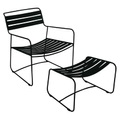 Fermob, Surprising Lounger Set Sessel & Fußstütze Ensemble Sessel + Fußablage - Fermob schwarz en metall