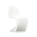 Panton Chair Stuhl / By Verner Panton, 1959 - Polypropylen - Vitra weiß en plastikmaterial