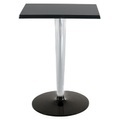 TopTop - Dr. YES quadratischer Tisch mit eckiger Tischplatte 60 x 60 cm - Kartell schwarz en plastikmaterial