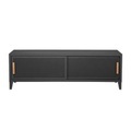 B2 Bas Perforé TV Möbel / 160 x H 51 cm - Griffe aus Eiche - Tolix grau en metall