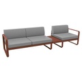 Bellevie Sofa / n° 1 B - L 275 cm - Stoff flanellgrau - Fermob grau en metall/textil
