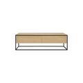 TV Möbel Monolit holz natur / L 140 x T 45 x H 42 cm - 1 Schublade + 1 Klapptür - Ethnicraft holz natur en holz