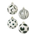 Weihnachtskugel glas grün / 4er-Set - Handbemaltes Glas - Ferm Living grün en glas