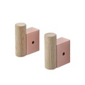 Hook Wandhaken / 2er-Set - Muuto rosa en metall/holz