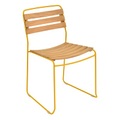 Surprising Stapelbarer Stuhl / Holz & Metall - Fermob gelb/holz natur en metall/holz