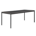 Muuto, Base rechteckiger Tisch / Tischplatte aus Holz - 190 x 85 cm - Muuto schwarz en holz