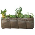 BacLong 4 Geotextile Blumenkasten 4 Kammern - 145 L - Bacsac braun en textil