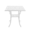 Industry Garden quadratischer Tisch / 70 x 70 cm - durchbrochenes Metall - Seletti weiß en metall