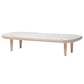 FLY Couchtisch / Marmor - 120 x 60 cm - &tradition weiß/holz natur en holz/stein