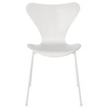 Série 7 Stapelbarer Stuhl / Gefärbte Esche - Fritz Hansen weiß en holz