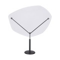 Abelio Séparateur de table autoportant / Sur pied - Plexiglass / H 150 x L140 cm - Fermob schwarz en plastikmaterial