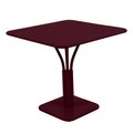 Luxembourg quadratischer Tisch / 80 x 80 cm - Pied central - Fermob rot en metall