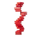 Revolving Cabinet Aufbewahrungsmöbel / Schwenkbare Kästen - Shiro Kuramata, 1970 - H 185 cm - Cappellini rot en plastikmaterial