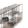 Mogg, Set de 6 étagères Regal für Stahlgestell ?Metrica Wall A? - Mogg braun/transparent en glas
