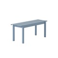 Linear Bank / Stahl - L 110 cm - Muuto blau en metall